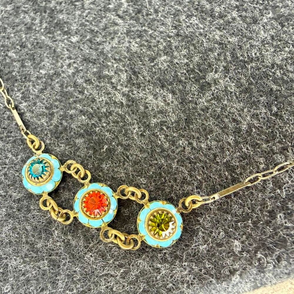 Colourful multi-coloured necklace